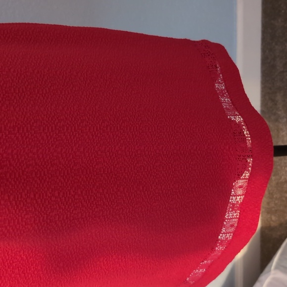 Gianni Bini red dress sheer neckline - stunning! Valentines!! - Picture 5 of 8